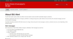 Desktop Screenshot of isualert.iastate.edu