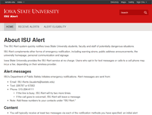 Tablet Screenshot of isualert.iastate.edu