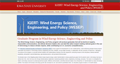 Desktop Screenshot of igert.windenergy.iastate.edu