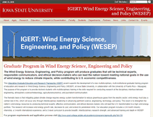 Tablet Screenshot of igert.windenergy.iastate.edu