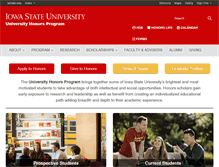 Tablet Screenshot of honors.iastate.edu