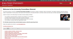 Desktop Screenshot of committees.iastate.edu