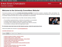 Tablet Screenshot of committees.iastate.edu