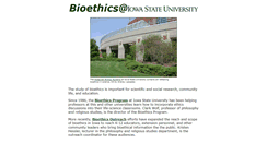 Desktop Screenshot of bioethics.iastate.edu
