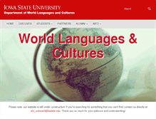 Tablet Screenshot of language.iastate.edu