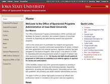 Tablet Screenshot of ospa.iastate.edu