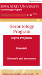 Mobile Screenshot of gerontology.iastate.edu