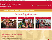 Tablet Screenshot of gerontology.iastate.edu